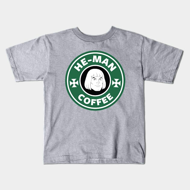 He Man And The Masters Of Universe Starbucks Coffee Kids T-Shirt by Rebus28